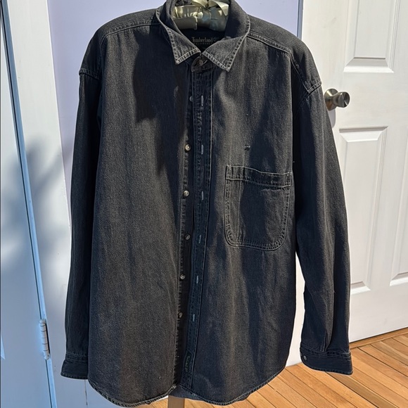 Black Denim Button-Up Shirt from Timberland. - Picture 1 of 4